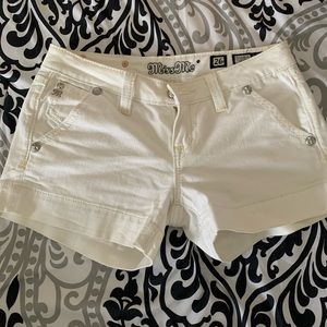 Miss Me White Denim Shorts